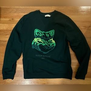 Dark Green Big Fox Sweatshirt